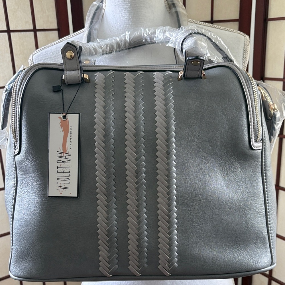 Violet Kay Gray crossbody with matching coin purse
